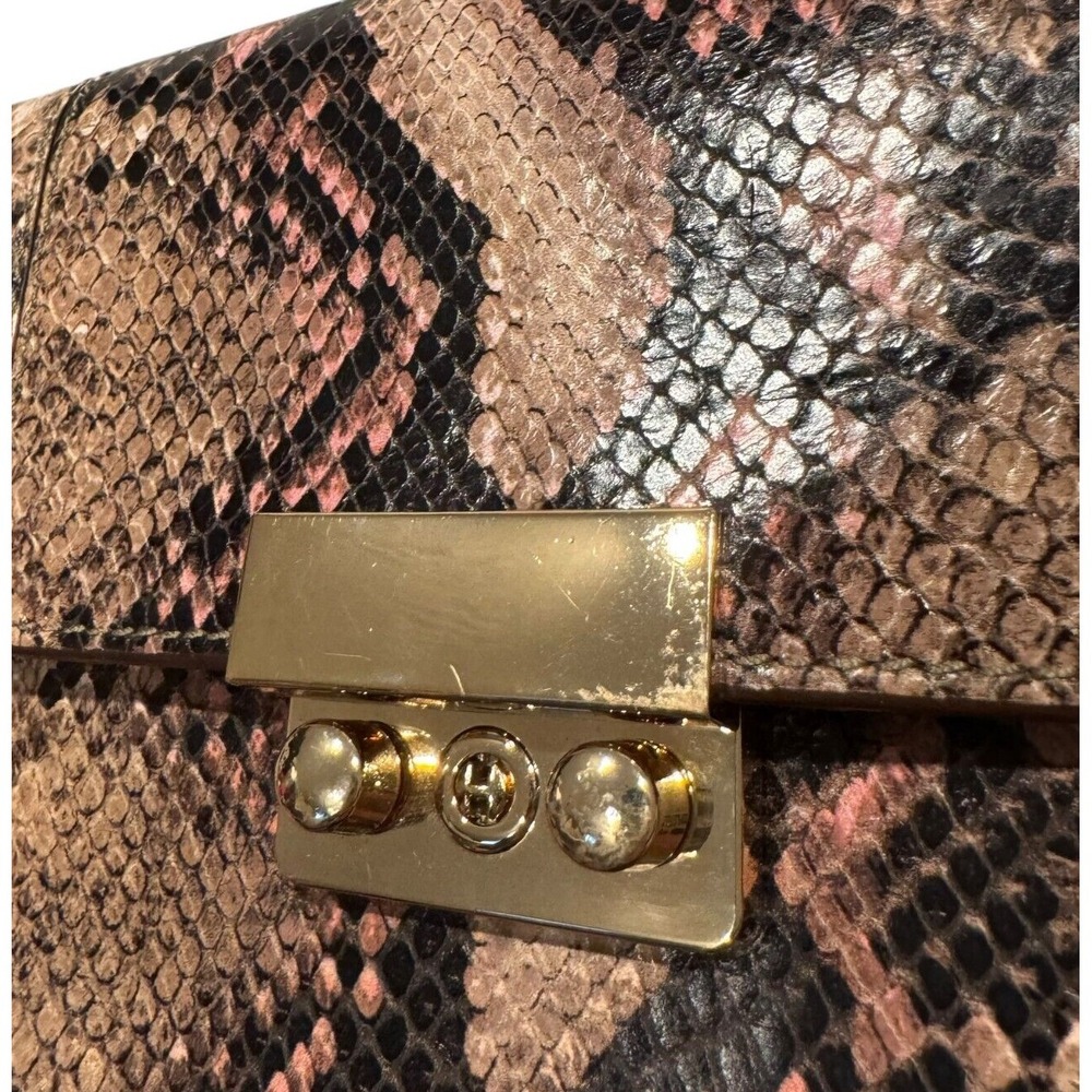 Massimo Dutti Women's Animal Print Python Wrist Strap Purse Bag - Picture 5 of 6